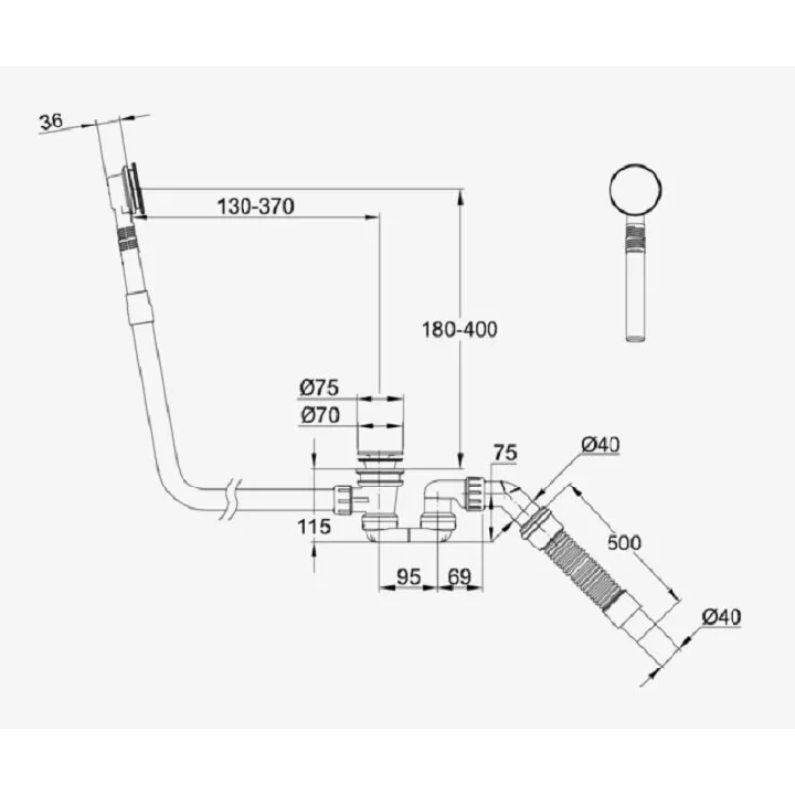 Bette B642-307 слив-перелив для ванны Salvia