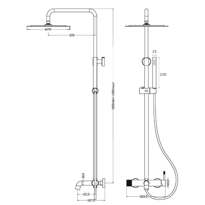 Boheme 468-MW душевая система с изливом