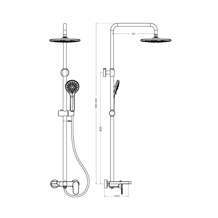Душевая система Boheme 458-NB Nickel Brush
