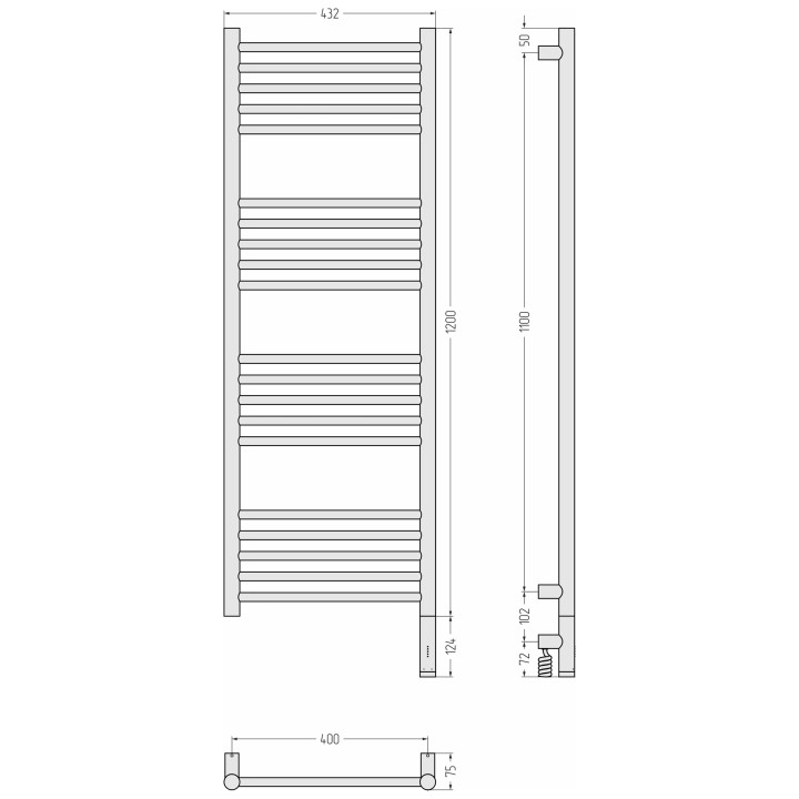 Полотенцесушитель Сунержа Богема 3.1, 071-6005-1240