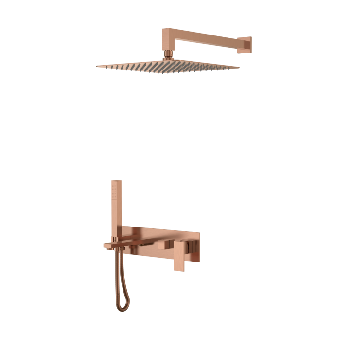 Boheme 474-BRB душевая система Qubic Brushed Bronze