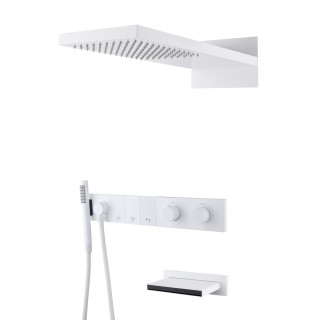 Boheme ZODIAC Душевая система с изливом термостатическая White
