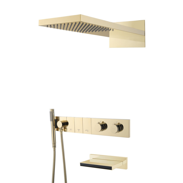 Boheme 133-2-G душевая система скрытая Gold