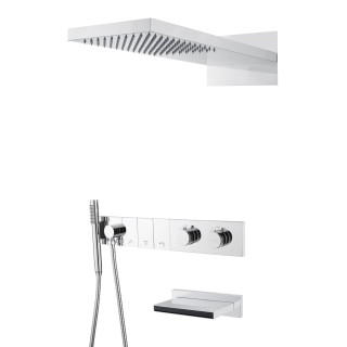 Boheme ZODIAC Душевая система с изливом термостатическая Chrome