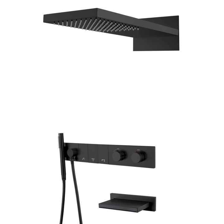 Boheme 133-2-B душевая система скрытая Black