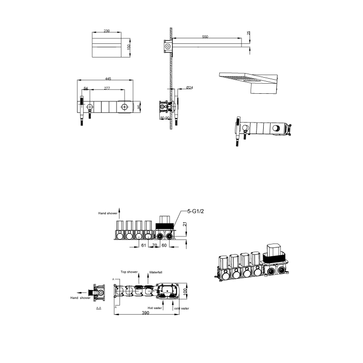 Boheme 132-MW душевая система скрытый монтаж