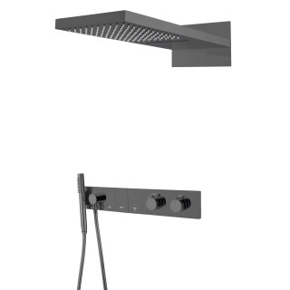 Boheme ZODIAC Душевая система термостатическая Shine Gun Metall