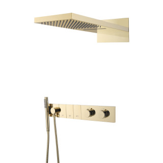 Boheme ZODIAC Душевая система термостатическая Gold