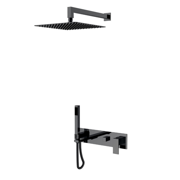 Boheme 474-SGM душевая система Qubic Shine Gun Metall