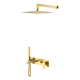 Boheme 474-MG душевая система Qubic Matt Gold