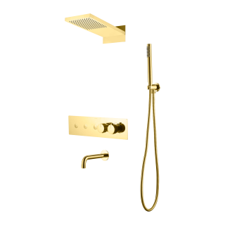 Boheme Fusion Душевая система с изливом термостатическая Gold