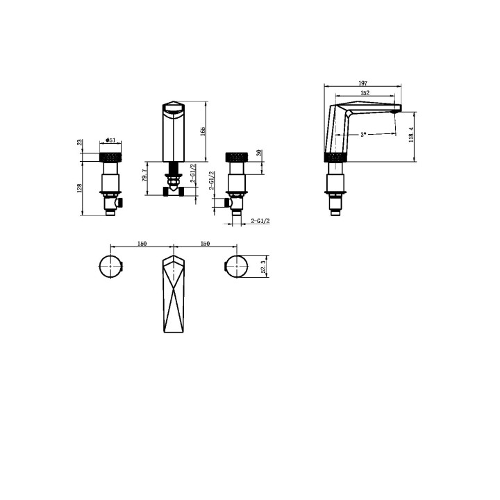 Boheme 150-MG-ICE смеситель для раковины