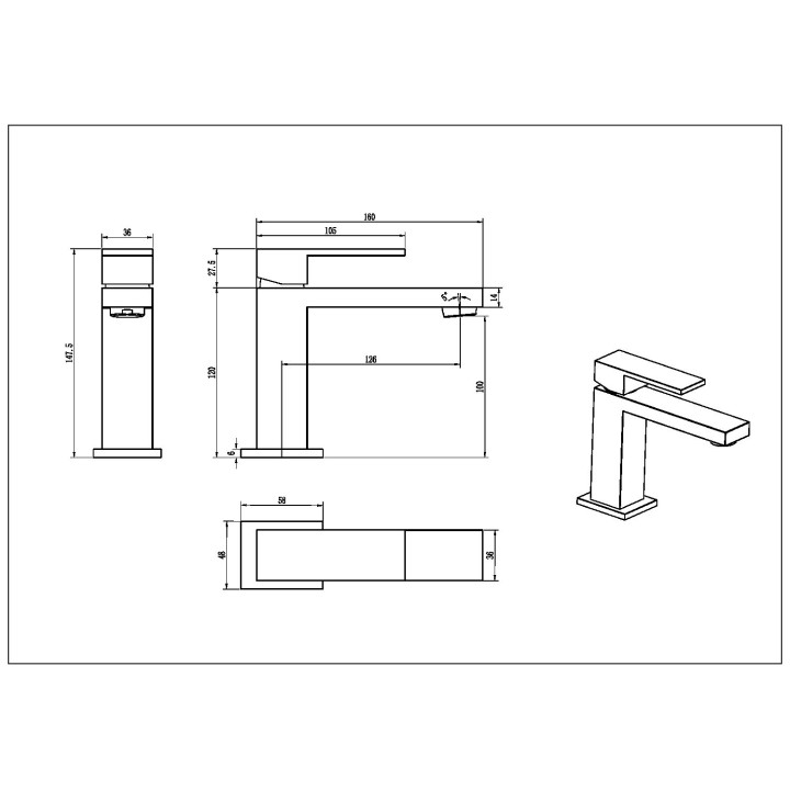 Boheme 471-BRB смеситель для раковины