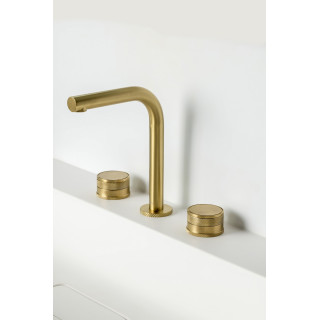 Boheme PRESTIGE Смеситель для раковины стандартный на 3 отверстия Matt Gold