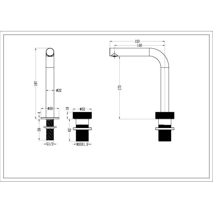 Boheme 158-GM смеситель для раковины TECH