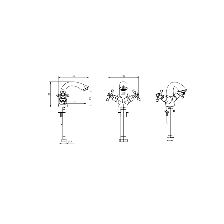Boheme 311-Royal/CRST смеситель Bronze
