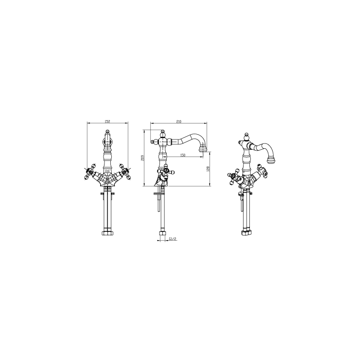 Boheme 292-FL Смеситель Flora для раковины