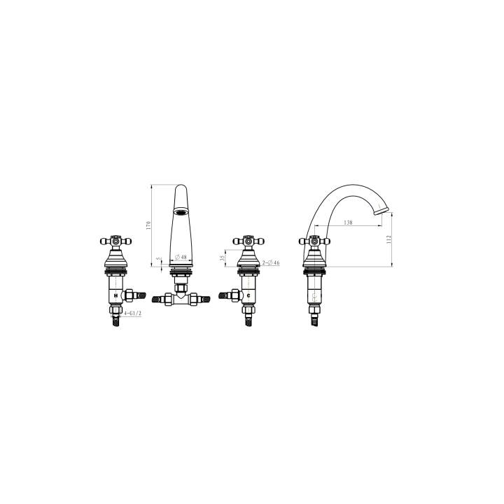 Boheme 277-FL смеситель для раковины Flora Chrome