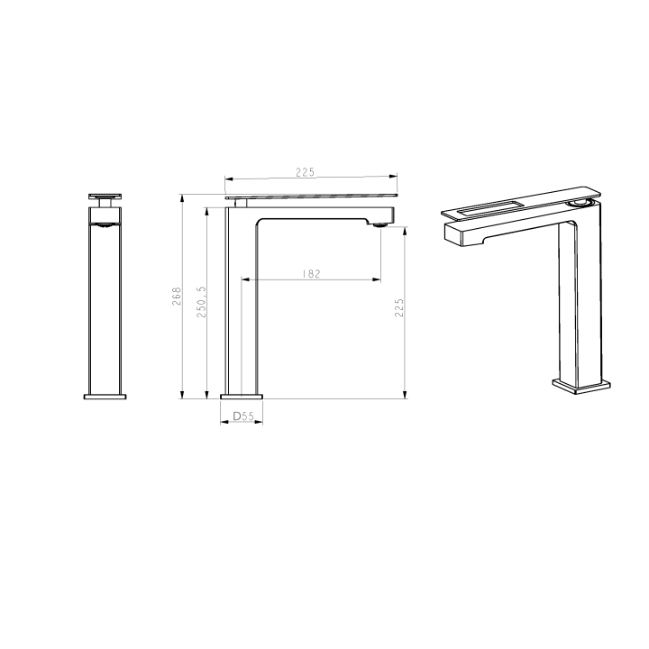 Boheme 142-GG.2 смеситель высокий Gold