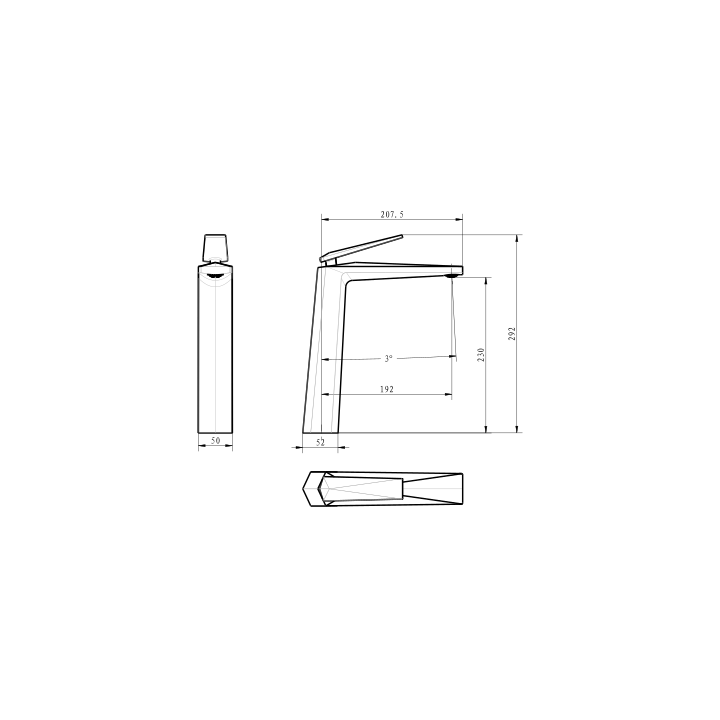 Boheme 372-W смеситель для раковины высокий