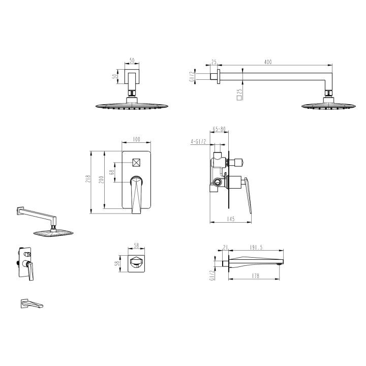 Душевая система 374-2 Boheme Venturo Chrome