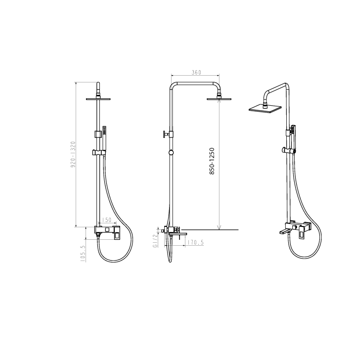 Boheme 148-WCR.2 душевая система белый глянец