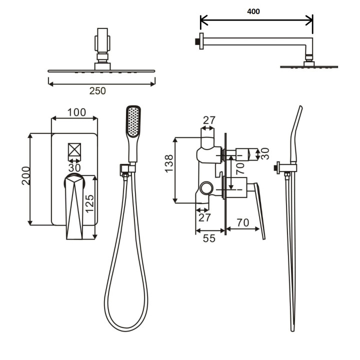 Boheme 384 Venturo Gold душевая система