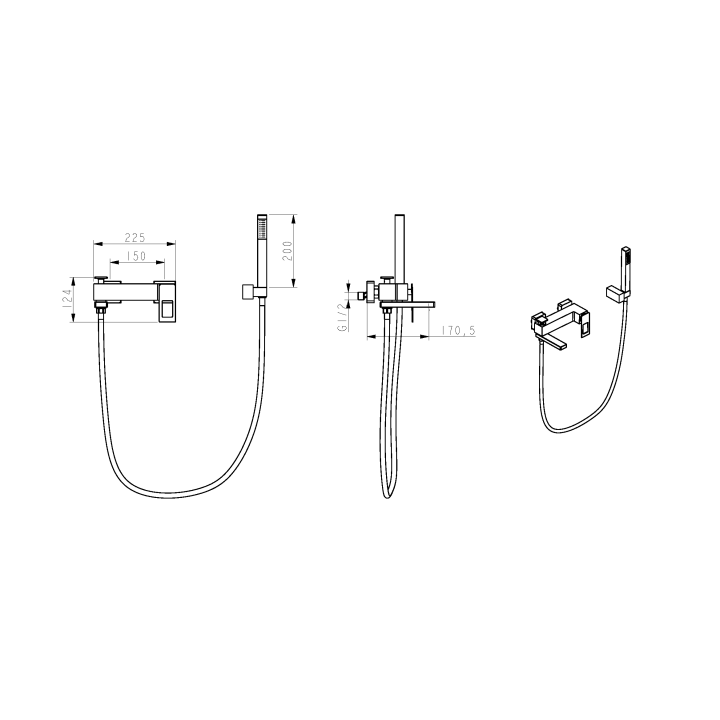 Смеситель Boheme 143-CRCR.2 для ванны Chrome