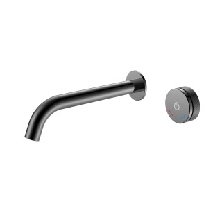 Boheme TECH Смеситель встраиваемый для раковины на 2 отверстия Shine Gun Metall