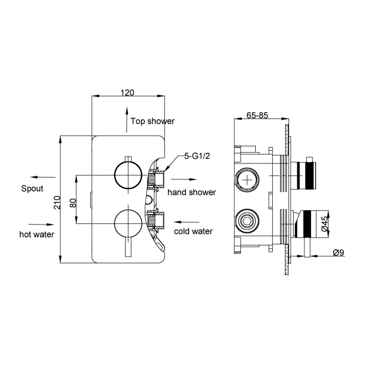 Boheme 135-3-MG смеситель скрытый CELL