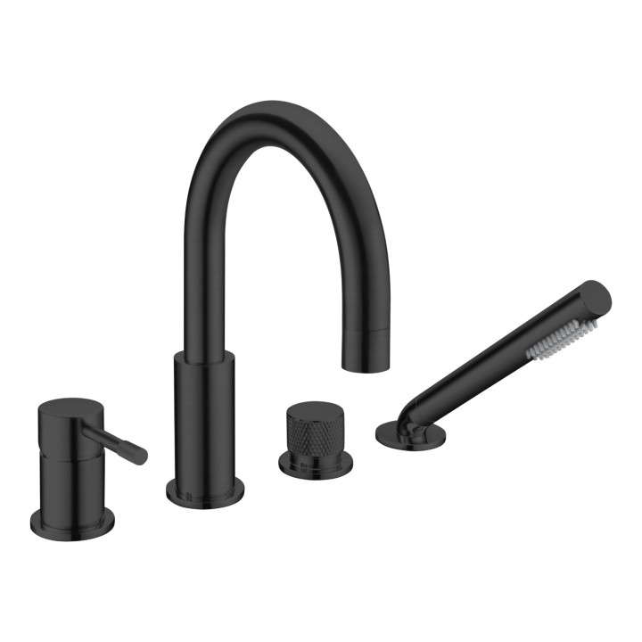 Boheme 460-B смеситель на борт ванны Black