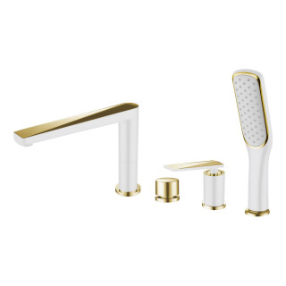 Boheme 380-W смеситель для ванны, белый глянец