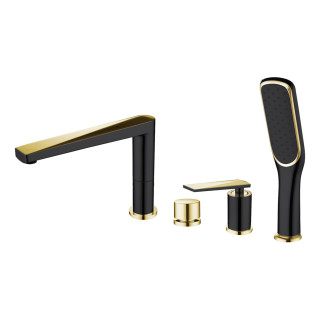 Boheme 380-B смеситель на борт ванны Black