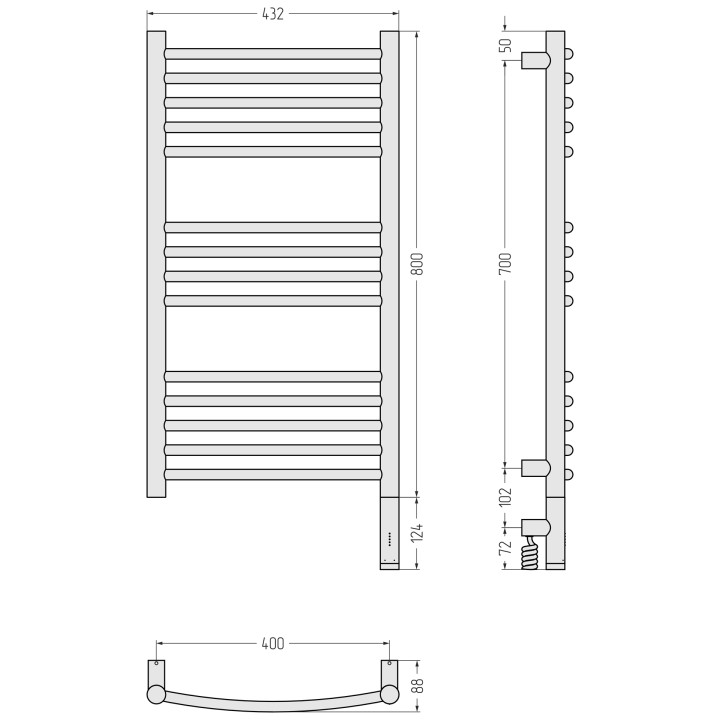 Полотенцесушитель Сунержа Богема 3.1, 03-6003-8040