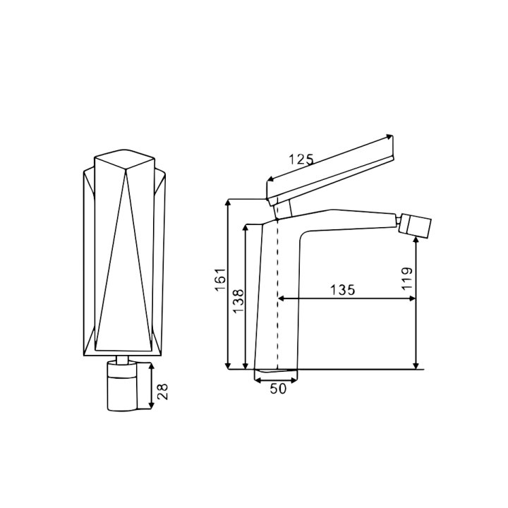 Boheme Venturo 376-SGM смеситель для биде