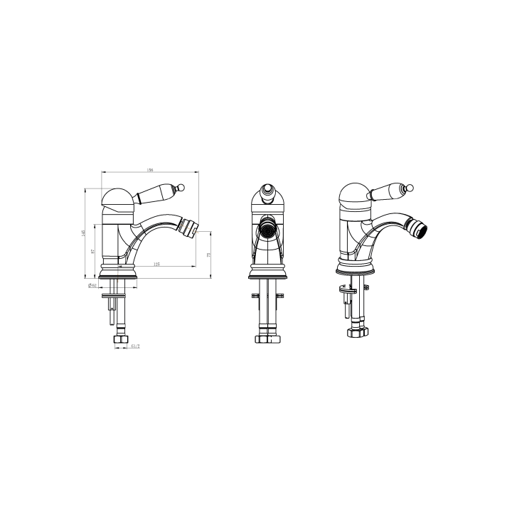 Boheme 276-CRST смеситель для биде Chrome
