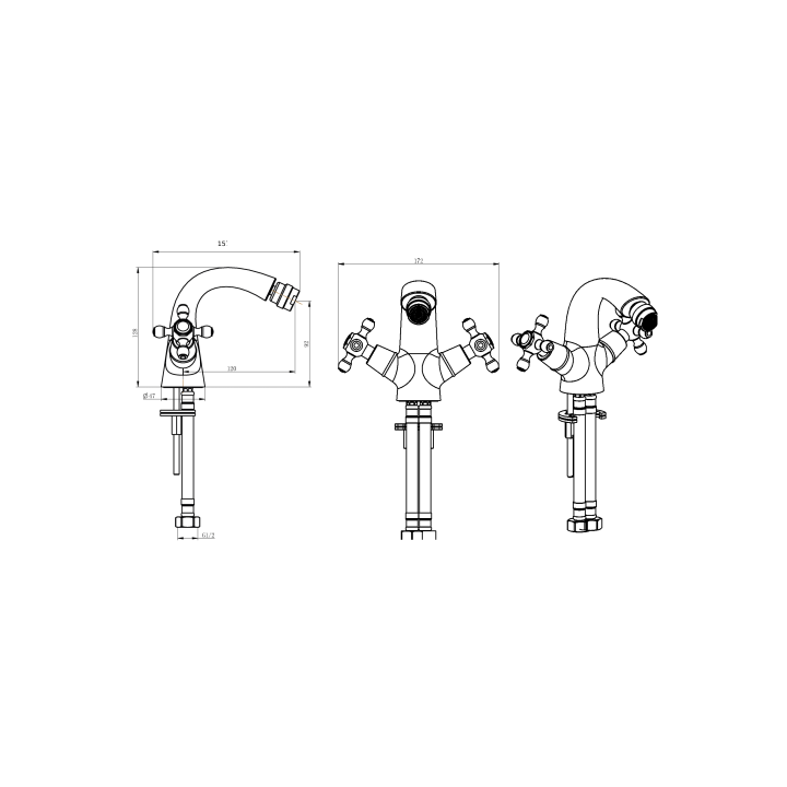 Boheme 276 смеситель для биде Chrome