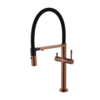 Boheme Uno Смеситель для кухни с краном под фильтр Brushed Bronze