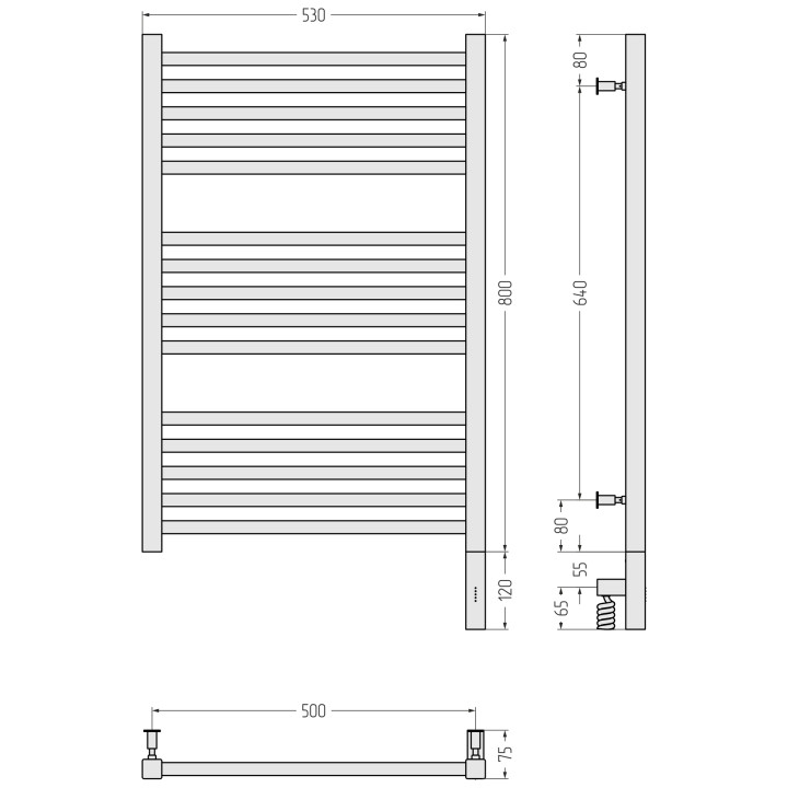 Сунержа 00-5701-8050 полотенцесушитель электрический