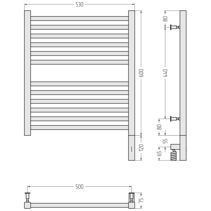 Сунержа 30-5701-6050 полотенцесушитель электрический
