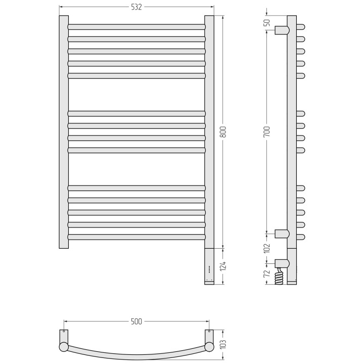 Полотенцесушитель Сунержа Богема 3.1, 32-6003-8050