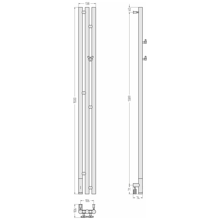 Сунержа 03-5844-1511 полотенцесушитель золото