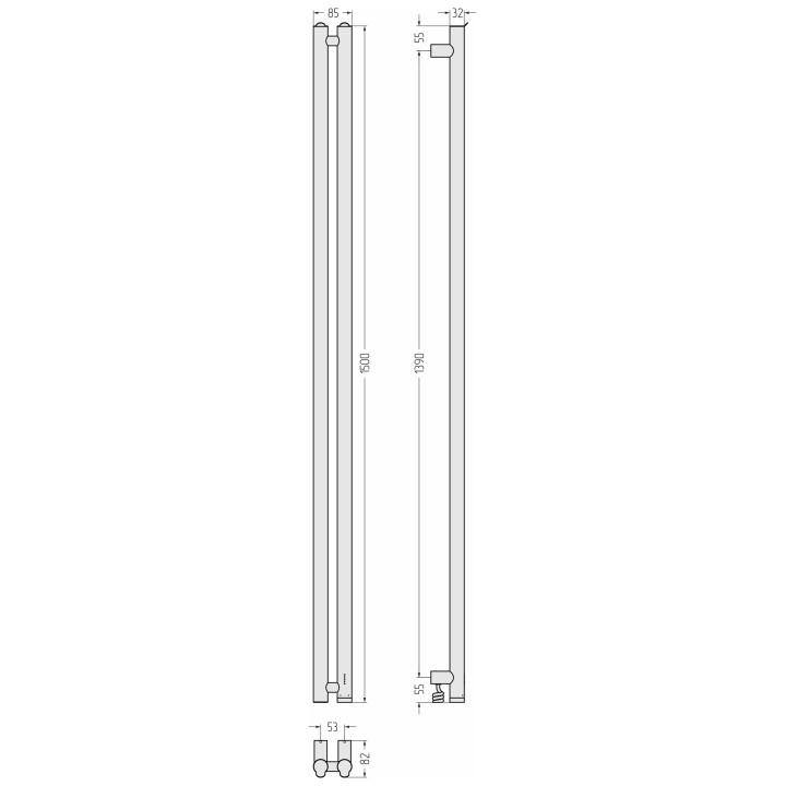 Сунержа 051-0881-1553 полотенцесушитель электрический