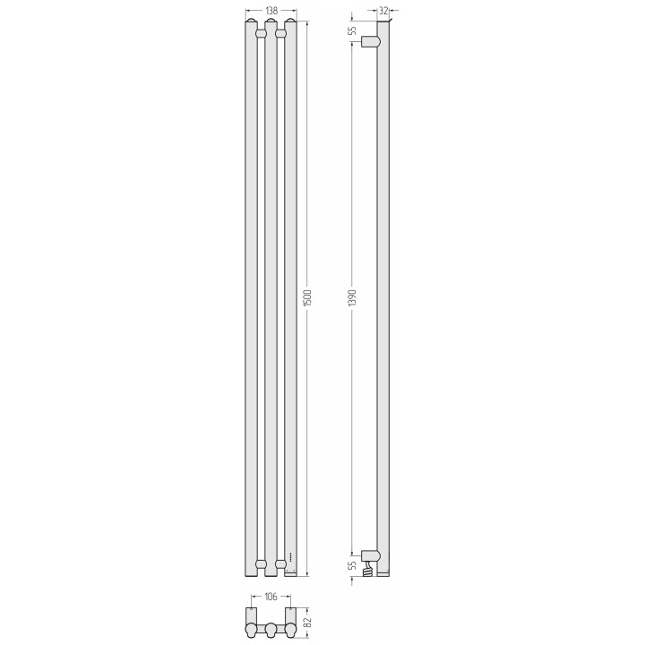 Сунержа 31-0883-1506 электрополотенцесушитель