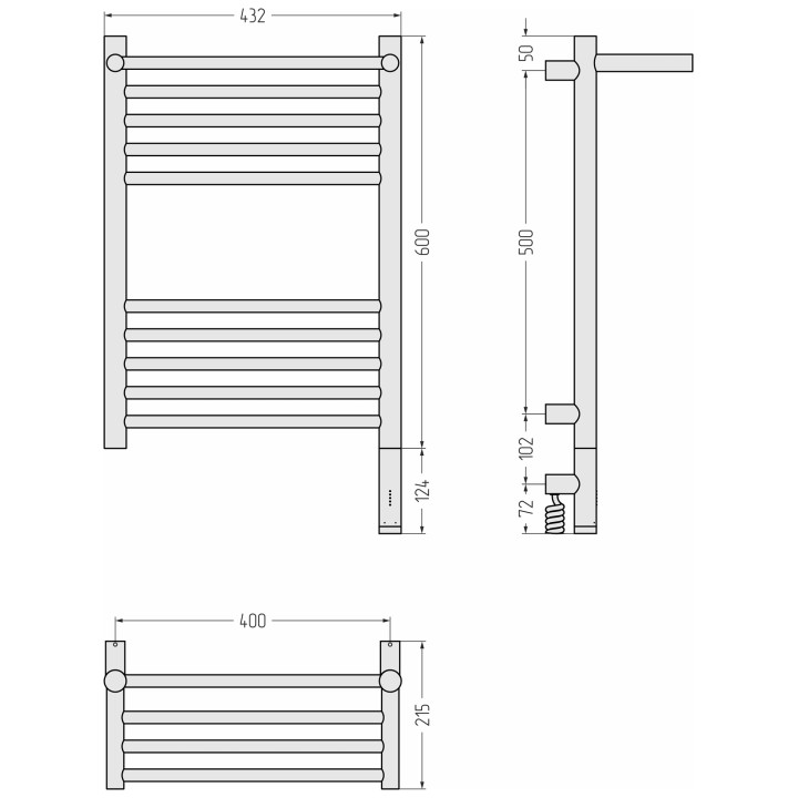 Полотенцесушитель Сунержа Богема 3.1, 15-6007-6040