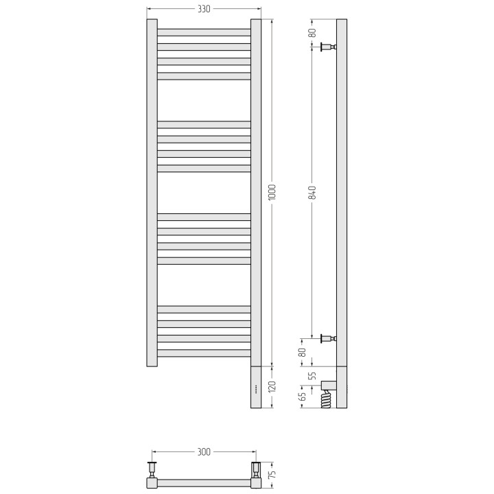 Сунержа 31-5701-1030 электрический полотенцесушитель