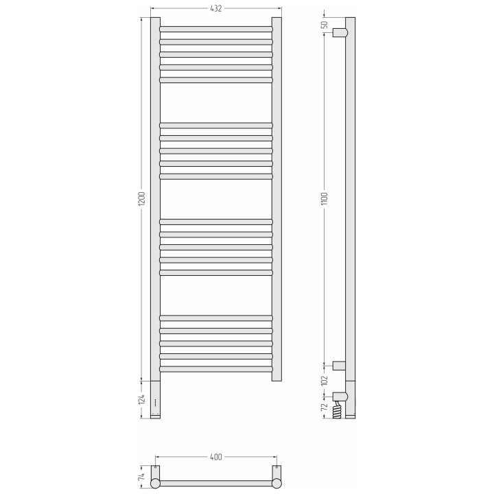 Сунержа 051-6004-1240 полотенцесушитель электрический