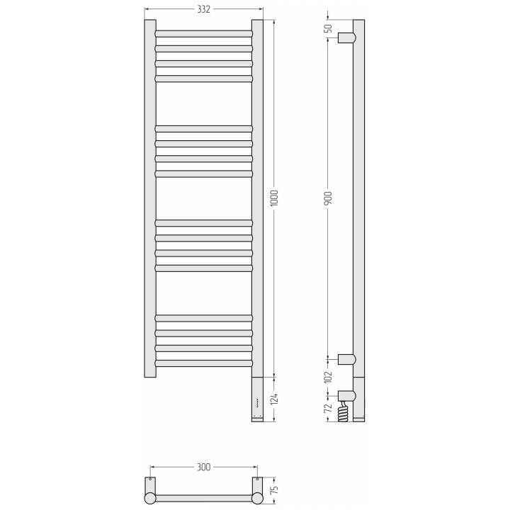 Сунержа 05-6005-1030 полотенцесушитель электрический