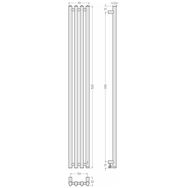 Сунержа 30-0885-1559 полотенцесушитель белый
