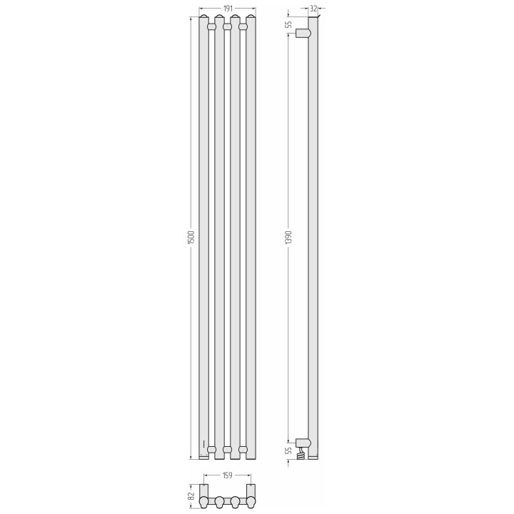 Сунержа 051-0886-1559 электрический полотенцесушитель